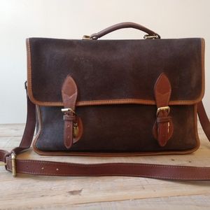 G.H Bass & Co leather brief size tote